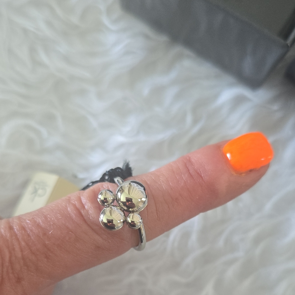 Calvin Klein‎ Collection Silver Floral Cluster Ring